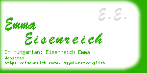 emma eisenreich business card